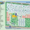 Mappa del campeggio Hawaii con piazzole, strutture e la spiaggia vicina.
